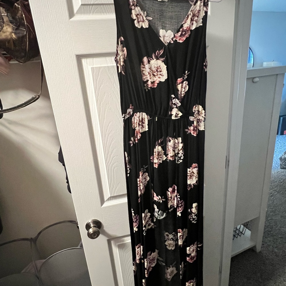 Maurices Black and Pink Sleeveless Romper